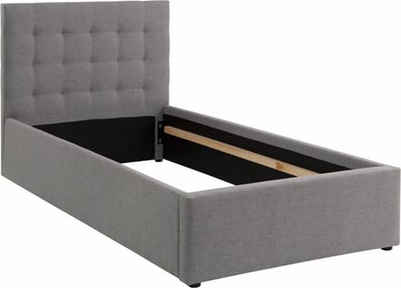 Hamar-Bed 100 cm in grijze stof