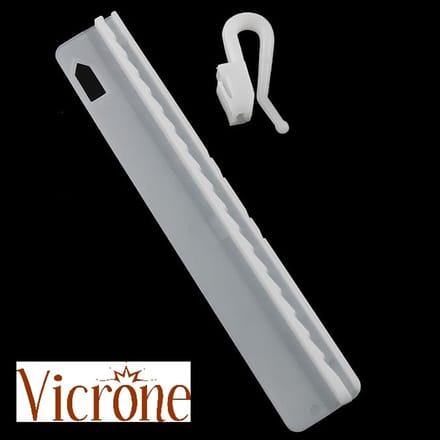 Microflex 10 stuks Innaaibare verstelbare Gordijnhaak, Lengte 75 mm