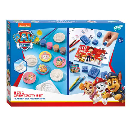 Bambolino Toys Paw Patrol creatieve knutselset gips en stempels 2in1.
