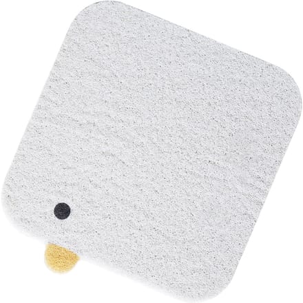 Tapis Litière Chat Anti-Glisse Forme Poussin Mignon Tapis Piège à Litière pour Chat Chaton white