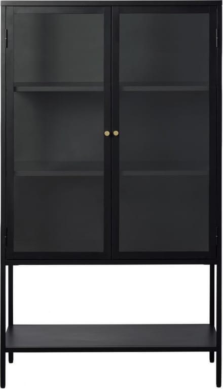 Nordic Home - Ragnar hoog staande vitrinekast - 160 cm - zwart