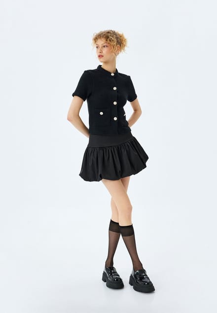 Ronde kraag Met knoppen Cardigan