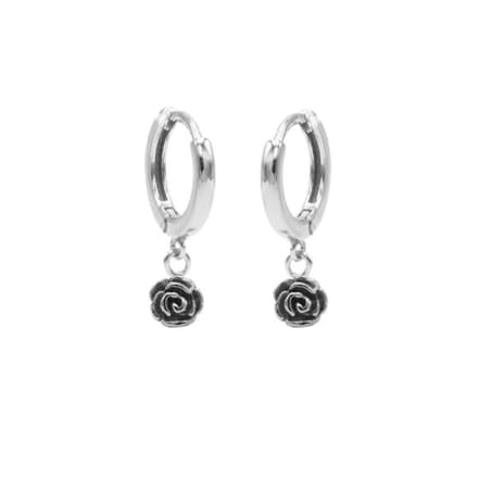 Karma hinged hoops symbool rose zilver M3010HIN