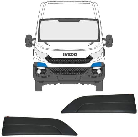Bumper sierlijst voor Iveco Daily 2014-2019 / Links + Rechts / Set