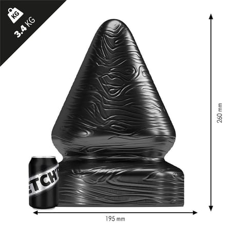 Stretch'r - Sirup - XXL Buttplug - Zwart Metallic XL