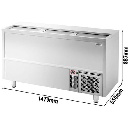 GGM Gastro Flaschenkühltruhe - Edelstahl - 445 Liter Zilver