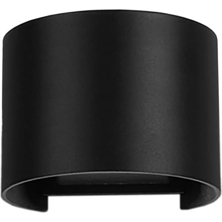 Mantra Iluminación Davos LED buitenwandlamp, rond, zwart, dimbaar, aluminium