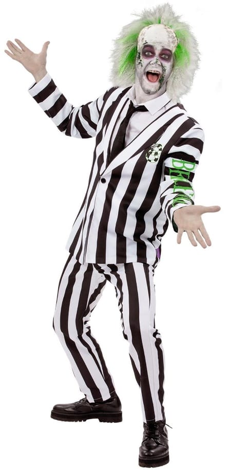 Smiffys - Beetlejuice Kostuum - XL - Wit/Zwart