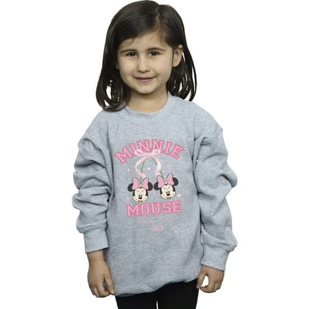 Disney Meisjes Cherry Club Minnie Mouse Sweatshirt (Sportgrijs)