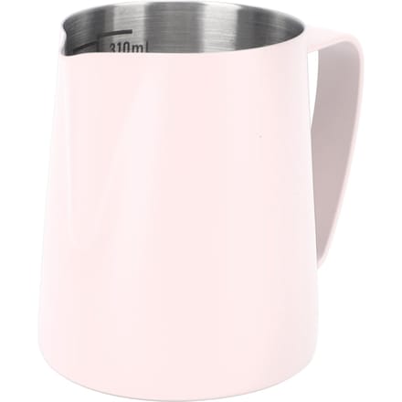 Pichet à lait à bec pointu, mousseur à café, 310 ml, acier inoxydable 304, avec graduation intérieure L rose