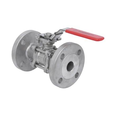 DN20 PN40 3-Delige 2-Weg RVS Flens Kogelkraan PTFE ISO-Top F03/F04 - TamesonPRO 1124-020