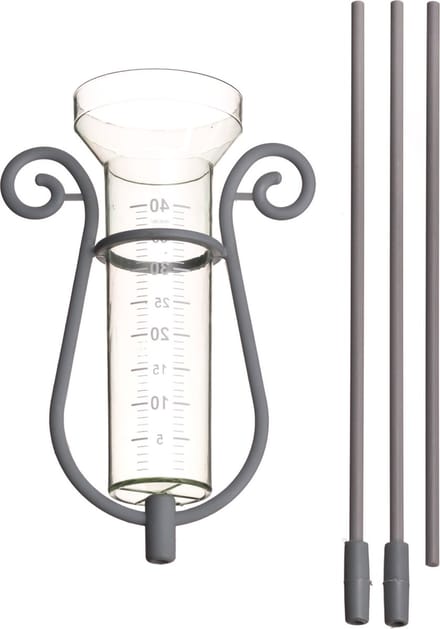Regenmeter - kunststof - met steel - 100 cm - schaalverdeling