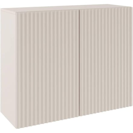 Selsey Sunds – Dressoir met geribbelde lamellenfronten, 2-deurs, kasjmierbeige, 100 cm