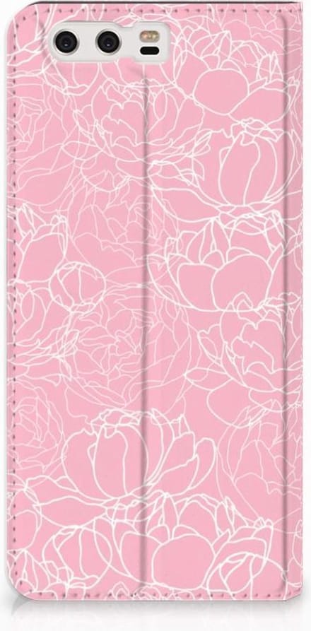 Huawei P10 Plus Smart Cover White Flowers