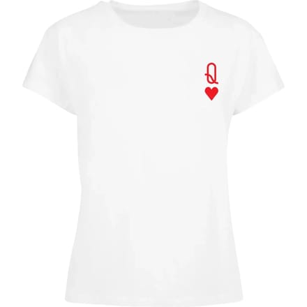 Merchcode Dames-T-shirt 'Ladies Hugs & Love' met ' Queen ' en 'Box' MP5012552