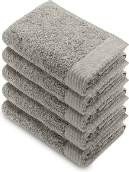 Walra Remade Handdoeken 50x100 cm - set van 5 - Zware kwaliteit 550 g/m2 - Taupe