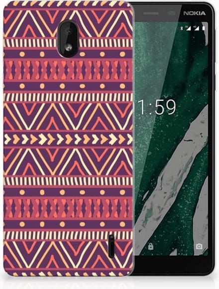 Nokia 1 Plus TPU bumper Aztec Paars