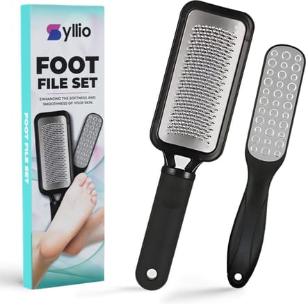 Syllio Professionele Voetvijl - Set Van 2 - Eeltverwijderaars - Voetverzorging - Pedicure - Eeltrasp - Eeltverwijderaar