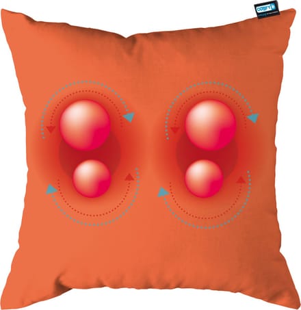 Comfy massagekussen | oranje | massage apparaat met infrarood warmtefunctie | adapter voor auto