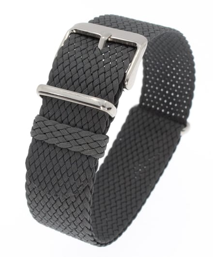 Nato Perlon band donkergrijs 20mm