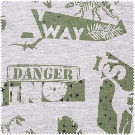 Jersey stof melange "Danger"