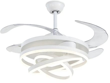 Nivard Plafondventilator - Met Verlichting - Plafond Ventilator - Met Lamp - Plafonniere Met Ventilator - Met Licht - Wit - 106cm