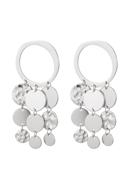 Bijoutheek Oorknoppen Discs Zilver