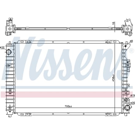 Radiator, motorkoeling NISSENS 606556