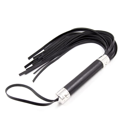 Smart Moves - Flogger - Glad Handvat - 50 cm - Zwart/Zilver