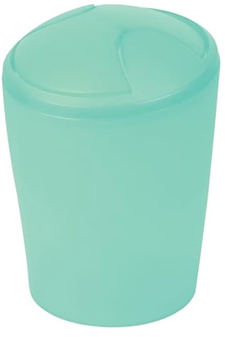 Afvalemmer met Kanteldeksel - 5 Liter - Mintgroen voor Badkamer