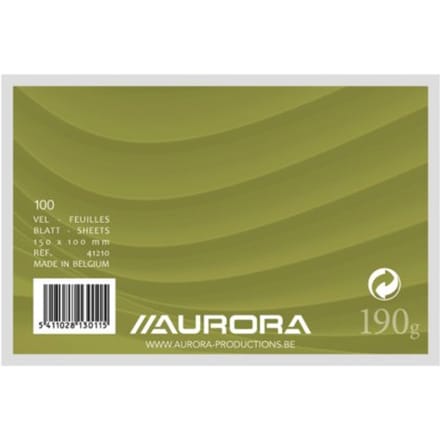 Aurora correspondentiekaarten ficard 100x150 mm - 100 stuks - blanco 190grs