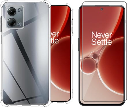 Hoesje geschikt voor OnePlus Nord 3 - Screenprotector Glas - Shockproof Transparant