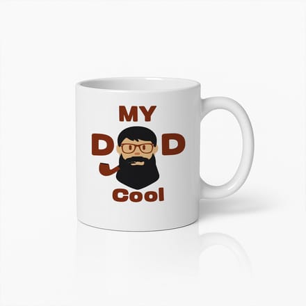 Mijn Papa is Cool – Grappige Baard en Bril Vader Mok 330ml