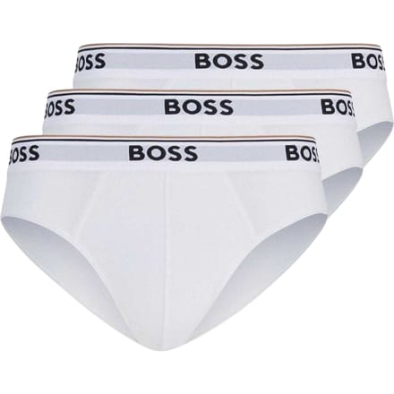Boss Heren Premium Katoenen Boxers (Verpakking van 3) (Wit)