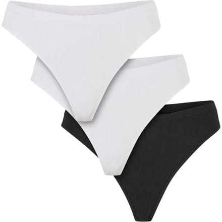 Urban Classics - Rip Tanga 3-Pack String - M - Wit/Zwart