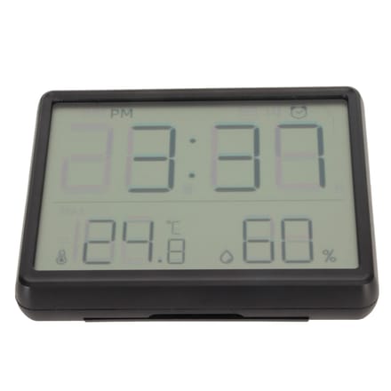 Réveil Numérique avec Affichage de la Température et de l'Humidité Horloge Numérique Murale avec Support Arrière gray