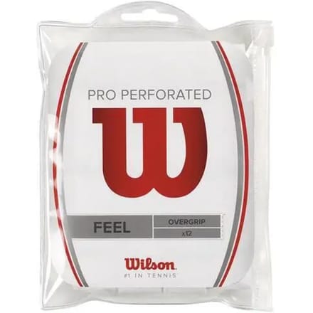 Wilson Pro Overgrip Perforated Verpakking 12 Stuks-Wit