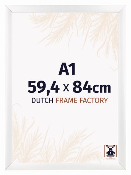 Fotolijst A1 59,4x84 cm - MDF - Wit Mat - Praag