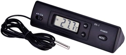 Dailygoods - Digitale Thermometer - Temperatuur Meter - Compact en Robuust - LCD Display - Vochtigheid Meting - Voor Koelkast en Aquarium