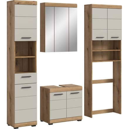 Scout badkamercombinatie kasjmier mat MDF TZ Evoke Oak NB - 34x190x191cm