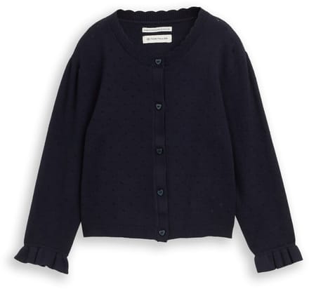 Tom Tailor - Vest met gaasmotief - Maat 92/98 - sky captain blue