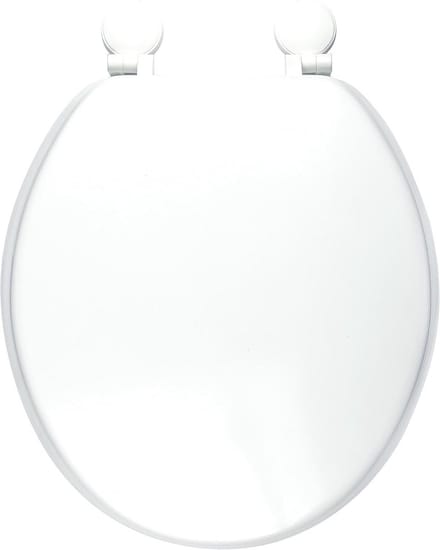 Houten WC-bril met Kunststof Scharnieren