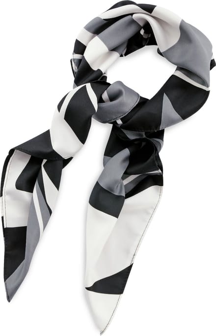 JB Collection - Sjaals - sjaal patroon grijs wit vierkant - zwart / grijs / wit