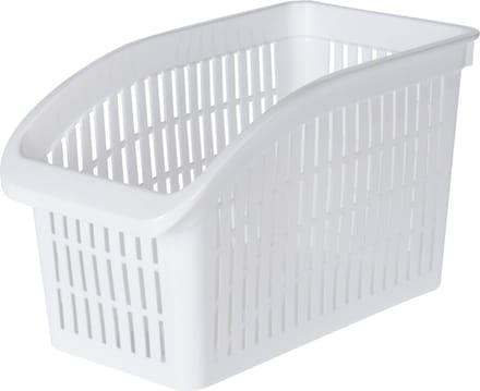 Excellent Houseware Kunststof Fruitmand - Witte Keukenbewaarorganizer voor Vers Fruit, 29 x 16 x 17 cm