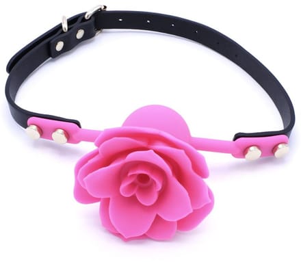 Kiotos Leather - Gag Siliconen Roos - Roze