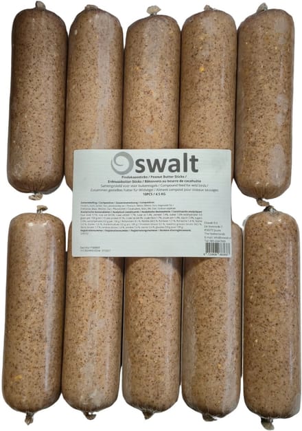 Oswalt Vogelpindakaassticks - 10 stuks - Buitenvogelvoer