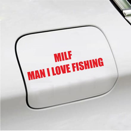 Bumpersticker - Milf - 4,1 X 14,8 - Rood