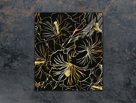 TMK ArtDeko - Snijplank - 45x52cm - Kwiaty - Glas