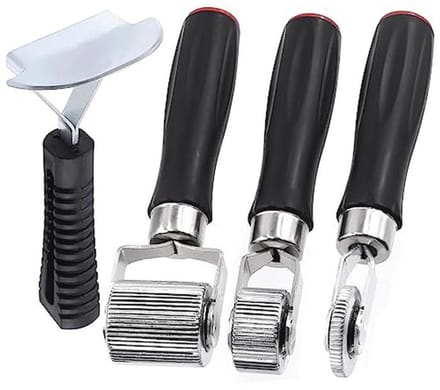 Auto Geluiddemping Roller Set met Schraper - 4 Stuks, Diverse Maten voor Geluidsisolatie