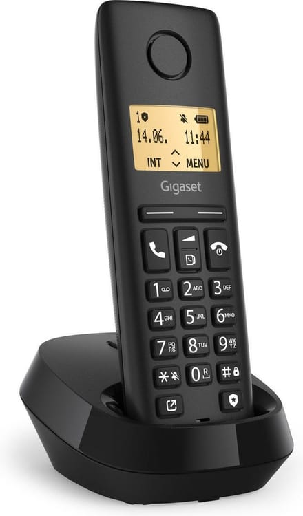 Gigaset PURE 100 Analoge-/DECT-telefoon Nummerherkenning Zwart